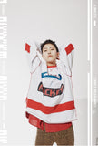 ORDINARY PEOPLE(オーディナリーピープル) [ORDINARYPEOPLE X DISNEY] GO FOR MICKEY WHITE/RED HOCKEY UNIFORM T-SHIRTS
