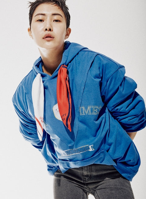 ORDINARY PEOPLE(オーディナリーピープル) [ORDINARYPEOPLE X DISNEY] GOOD TIMES, GOOD VIBES BLUE HOODIE