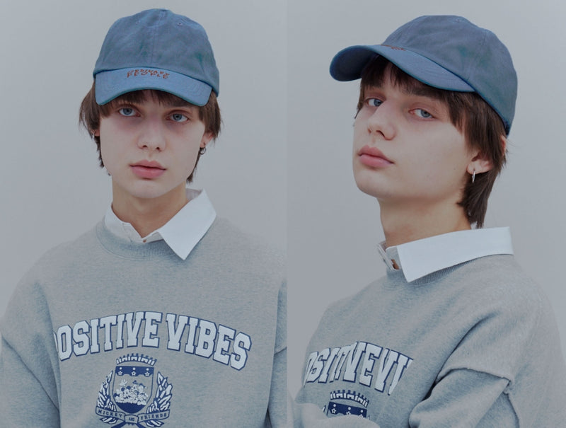 ORDINARY PEOPLE(オーディナリーピープル) COLOR POINT BLUE PIGMENT BALL CAP