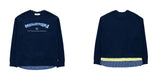 ORDINARY PEOPLE(オーディナリーピープル) COLOR POINT SHIRTS LAYERED NAVY SWEATSHIRTS