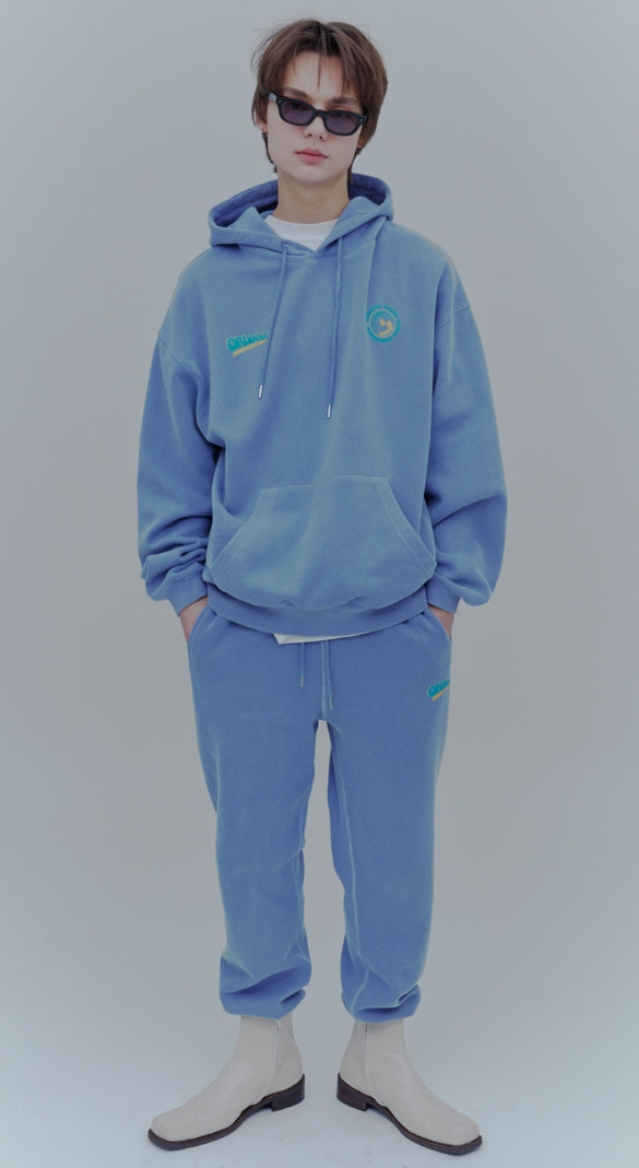 ORDINARY PEOPLE(オーディナリーピープル)   VINTAGE LOGO PURPLE PIGMENT SWEATPANTS