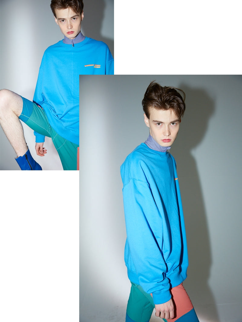 ORDINARY PEOPLE(オーディナリーピープル) vintage logo blue sweat shirt