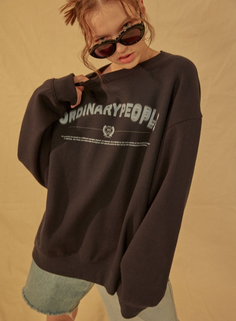 ORDINARY PEOPLE(オーディナリーピープル) COLOR POINT SHIRTS LAYERED NAVY SWEATSHIRTS