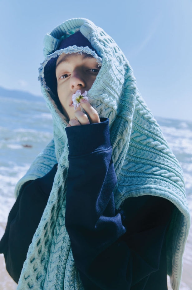 ORDINARY PEOPLE(オーディナリーピープル)  OVERTWIST PATTERN MINT SWEATER