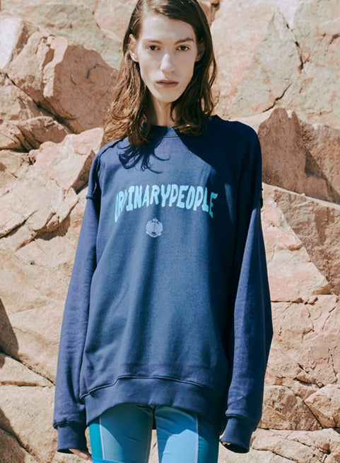 ORDINARY PEOPLE(オーディナリーピープル) DESTROYED SEAM-LINE CHARCOAL SWEATSHIRTS