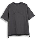 ORDINARY PEOPLE(オーディナリーピープル)     V-CUTTING DETAIL STRING LAYERED CHARCOAL T-SHIRTS