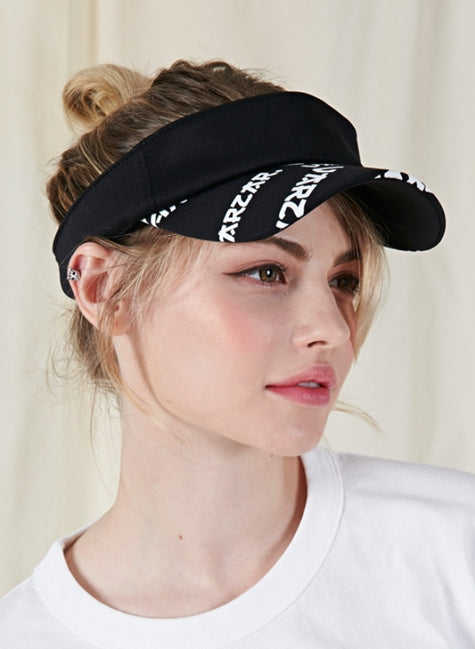VARZAR(バザール) Varzar multi logo sun-visor cap black