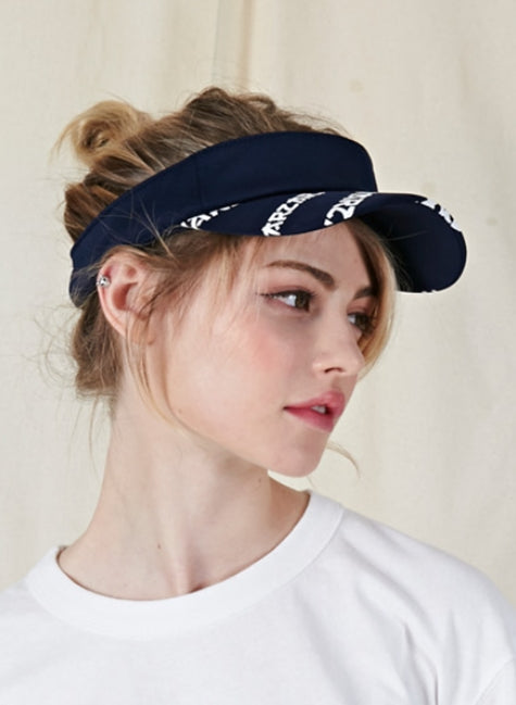 VARZAR(バザール) Varzar multi logo sun-visor cap navy