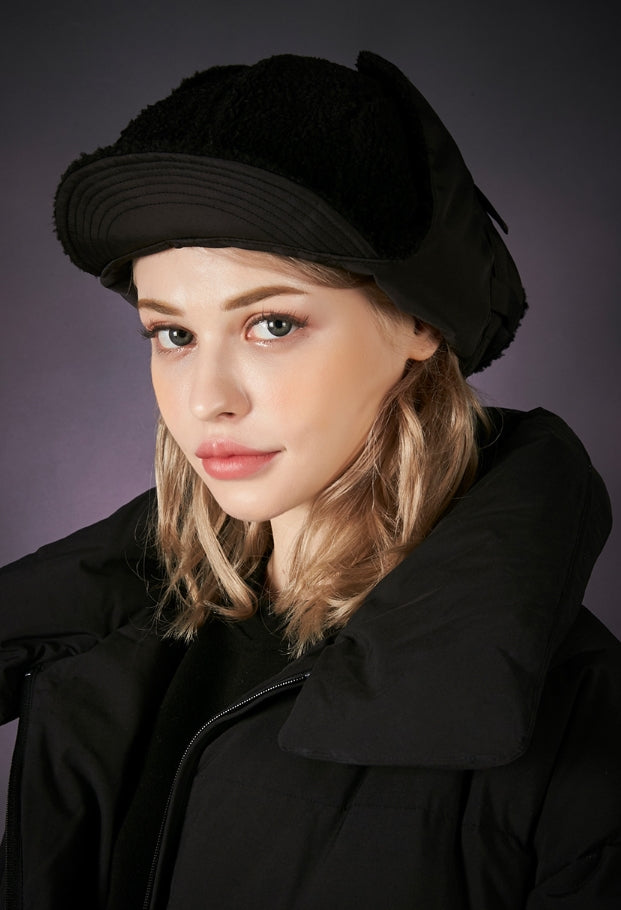 VARZAR(バザール) Stud logo overfit trooper hat black