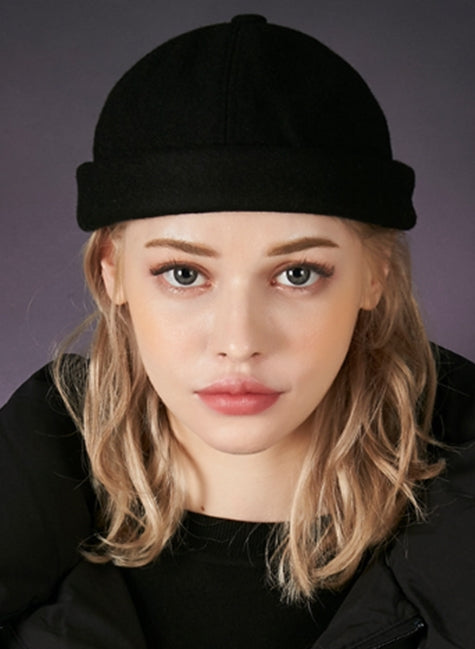 VARZAR(バザール) Black Stud Point Watch Cap Black