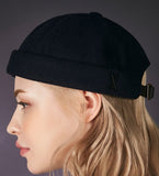 VARZAR(バザール) Black Stud Point Watch Cap Navy