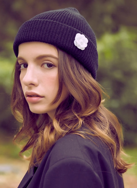 VARZAR(バザール) Camellia watch cap black