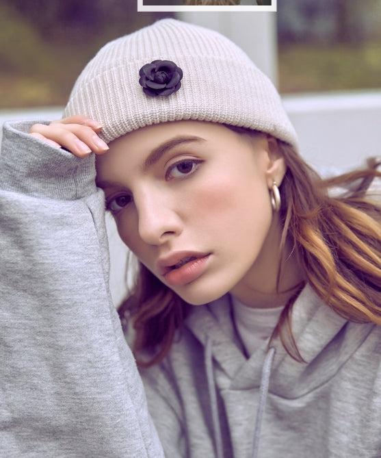 VARZAR(バザール) Camellia watch cap cream