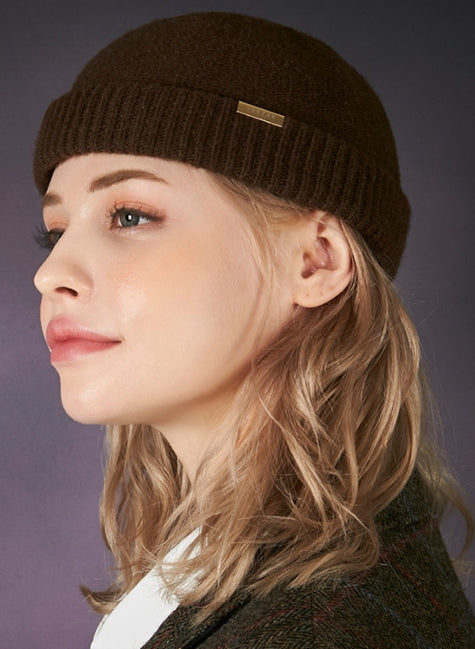 VARZAR(バザール) Bold Metal Tip Wool Watch Cap brown