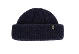 VARZAR(バザール) Logo point heavy watch cap navy