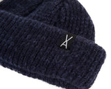 VARZAR(バザール) Logo point heavy watch cap navy