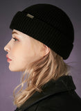 VARZAR(バザール) Bold Metal Tip Hard Wool Watch Cap black