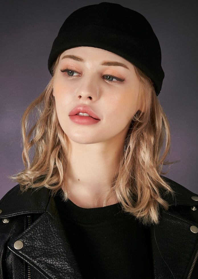 VARZAR(バザール) Twill metal buckle watch cap black