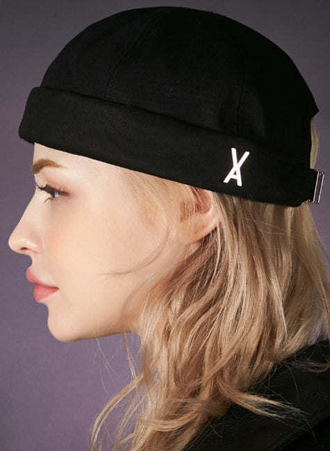 VARZAR(バザール) Twill metal buckle watch cap black