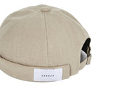 VARZAR(バザール) Herringbone label watch cap beige