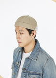 VARZAR(バザール) Herringbone label watch cap beige