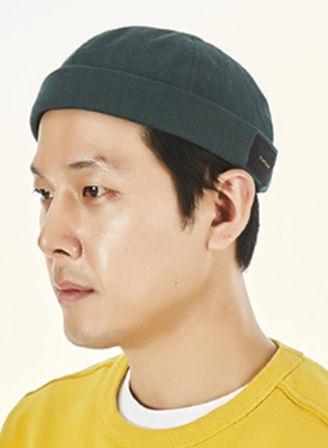 VARZAR(バザール) Herringbone label watch cap green