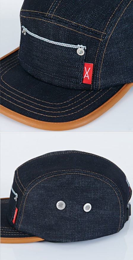 VARZAR(バザール)  selvage denim camp cap indigo