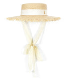 VARZAR(バザール)    Strap Natural Raffia Hat Off White