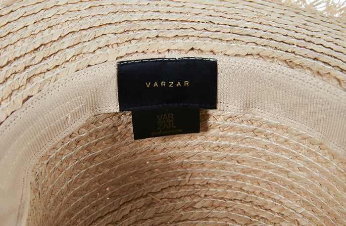 VARZAR(バザール)    Strap Natural Raffia Hat Off White