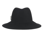 VARZAR(バザール)   Camellia wool floppy hat black