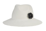 VARZAR(バザール)   Camellia wool floppy hat cream