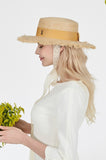 VARZAR(バザール)   Strap Natural Raffia Hat mustard