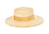 VARZAR(バザール)   Strap Natural Raffia Hat mustard