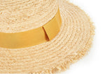 VARZAR(バザール)   Strap Natural Raffia Hat mustard