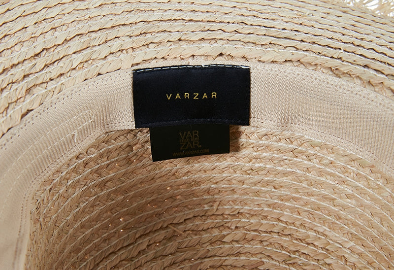 VARZAR(バザール)   Strap Natural Raffia Hat mustard