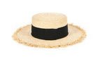 VARZAR(バザール)   Natural raffia bottle hat black