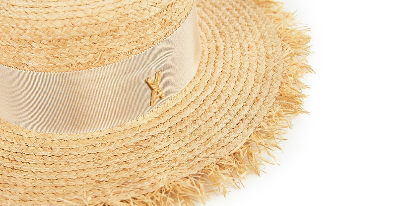 VARZAR(バザール)   Natural raffia bottle hat beige