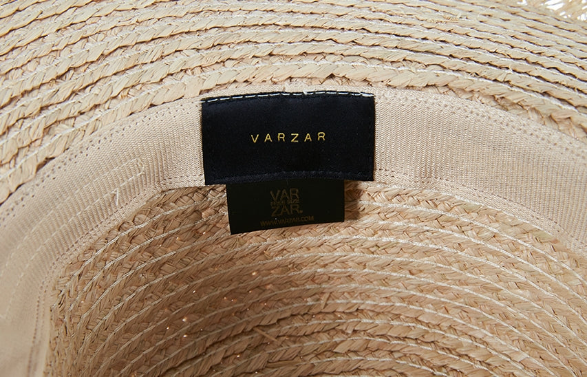 VARZAR(バザール)   Natural raffia bottle hat grey