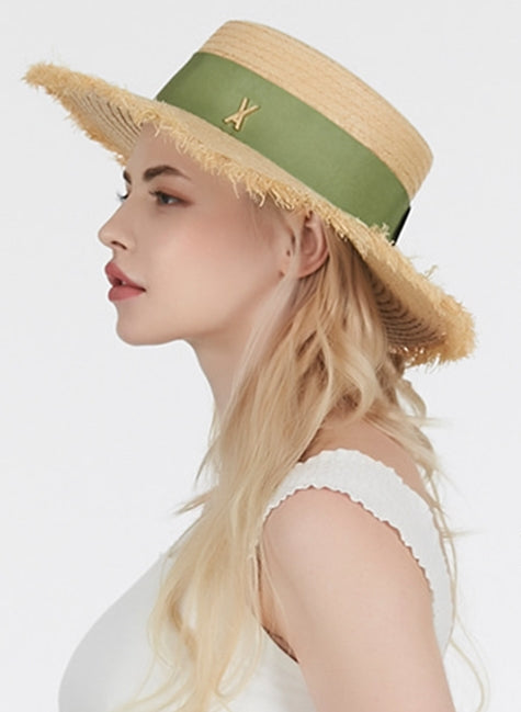 VARZAR(バザール)   Natural raffia bottle hat khaki