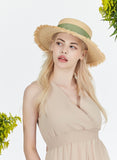 VARZAR(バザール)   Natural raffia bottle hat khaki