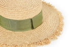 VARZAR(バザール)   Natural raffia bottle hat khaki