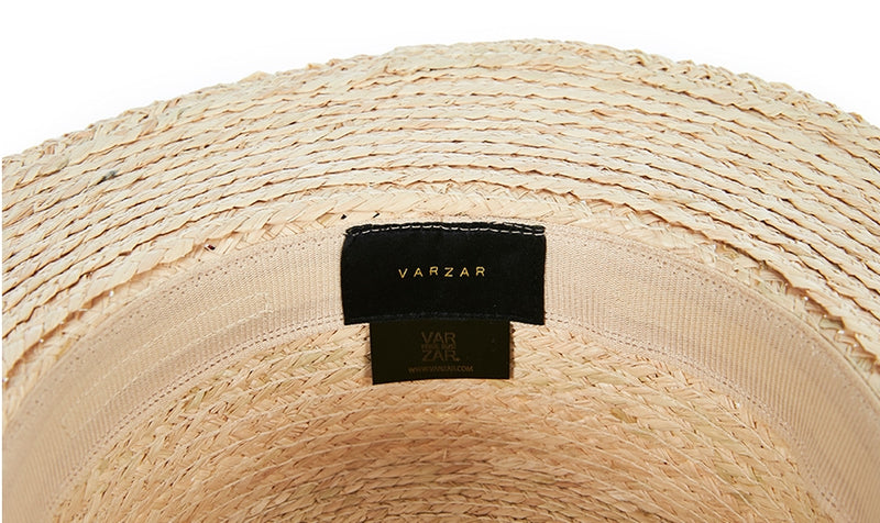 VARZAR(バザール)  Basic raffia bottle hat green