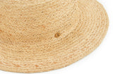 VARZAR(バザール)  Ribbon strap raffia bottle hat black