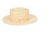 VARZAR(バザール)  Ribbon strap raffia bottle hat white