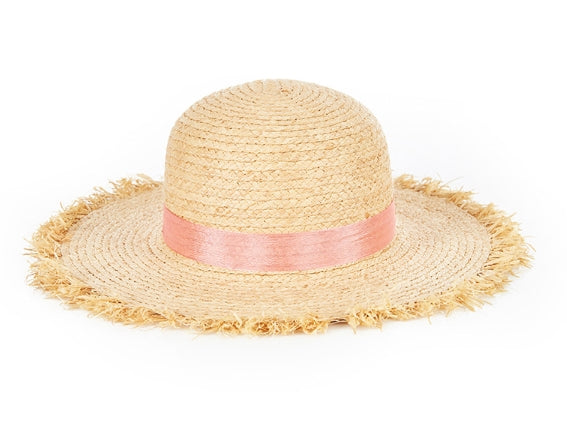 VARZAR(バザール) Pure Natural Raffia Hat pink