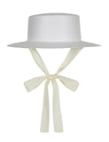 VARZAR(バザール) Ribbon Strap Paper Bottle Hat White