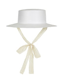 VARZAR(バザール) Lace Strap Paper Bottle Hat white