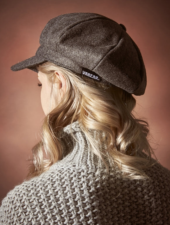 VARZAR(バザール) Wool newsboy cap grey