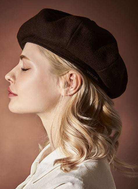 VARZAR(バザール) Octagon wool beret black