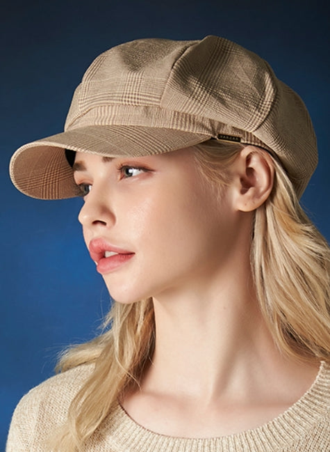 VARZAR(バザール) Metal Tip Check Newsboy Cap Beige